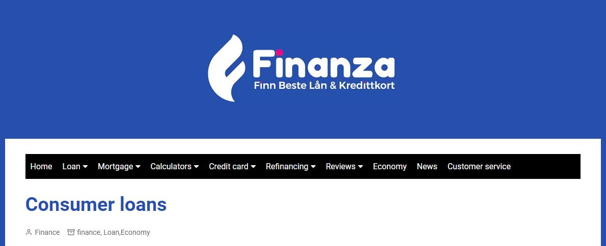 finanza consumer and personal loans